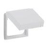 Intermediate Ring with Hinged Lid for cover plates Busch-Balance® SI 1-gang with Sealing Ring studio white - Platform 63