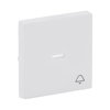 Rocker with legend Symbol "bell" with Small Transparent Calotte for Switch/push button, Single rocker studio white matt - Platform 63