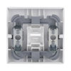 Rocker with legend Symbol "bell" with Small Transparent Calotte for Switch/push button, Single rocker studio white matt - Platform 63