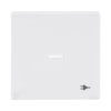 Rocker with legend Symbol "Socket" with Small Transparent Calotte for Switch/push button, Single rocker studio white - Platform 63