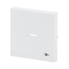 Rocker with legend Symbol "Socket" with Small Transparent Calotte for Switch/push button, Single rocker studio white - Platform 63
