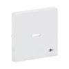 Rocker with legend Symbol "Socket" with Small Transparent Calotte for Switch/push button, Single rocker studio white - Platform 63