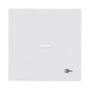Rocker with legend Symbol "Socket" with Small Transparent Calotte for Switch/push button, Single rocker studio white matt - Platform 63