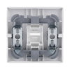 Rocker with legend Symbol "Socket" with Small Transparent Calotte for Switch/push button, Single rocker studio white matt - Platform 63