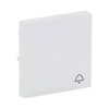 Rocker with legend Symbol "bell" for Switch/push button, Single rocker studio white matt - Platform 63