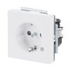 SCHUKO® socket insert Safety Shutter with LED Control light /Green studio white - Platform 63