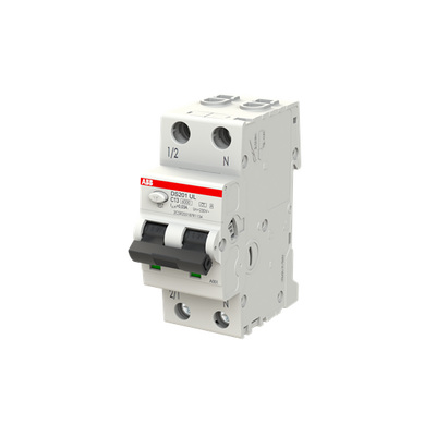Residual Current Circuit Breaker with Overcurrent Protection DS201 UL - 1P+N - 30 mA - 13 A - C - Type A