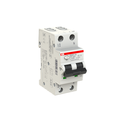 Residual Current Circuit Breaker with Overcurrent Protection DS201 UL - 1P+N - 30 mA - 10 A - C - Type A