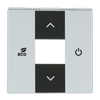 Cover plate Symbols "up, down, ECO, menu" for Room temperature controller aluminium silver - Platform 63