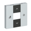 Cover plate Symbols "up, down, ECO, menu" for Room temperature controller aluminium silver - Platform 63