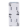 Combination SCHUKO® socket outlet with rocker switch Safety Shutter 2 gang(s), Two-way switch 2P+PE pole, grey / blue-green - ocean