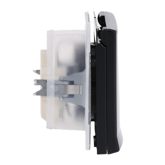 SCHUKO® socket insert with Hinged Lid anthracite - Allwetter 44 (IP 44)