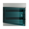 Consumer unit  MISTRAL65, Surface mounting, 36 modules, 2 row(s), IP65,  Door: Single, Plastic, Transparent, Dimensions: 435 mm x 430 mm x 155 mm
