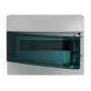 Consumer unit  MISTRAL65, Surface mounted, 12 modules, 1 row(s), IP65,  Door: Single, Plastic, Transparent, Dimensions: 250 mm x 320 mm x 155 mm