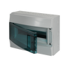 Consumer unit  MISTRAL65, Surface mounted, 12 modules, 1 row(s), IP65,  Door: Single, Plastic, Transparent, Dimensions: 250 mm x 320 mm x 155 mm