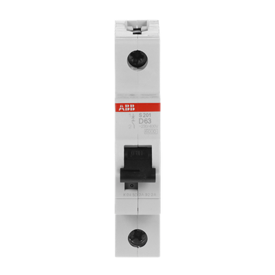 Miniature Circuit Breaker - S200 - 1P - 63 A - D - (AC) 6 kA