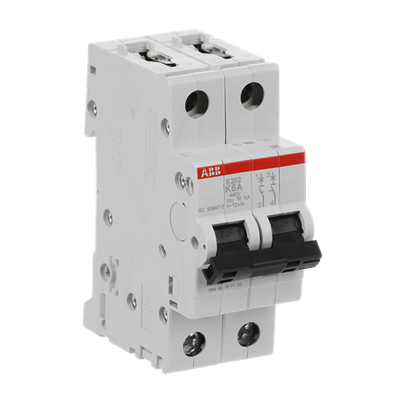 Miniature Circuit Breaker - S200 - 2P - 6 A - K - (AC) 6 kA