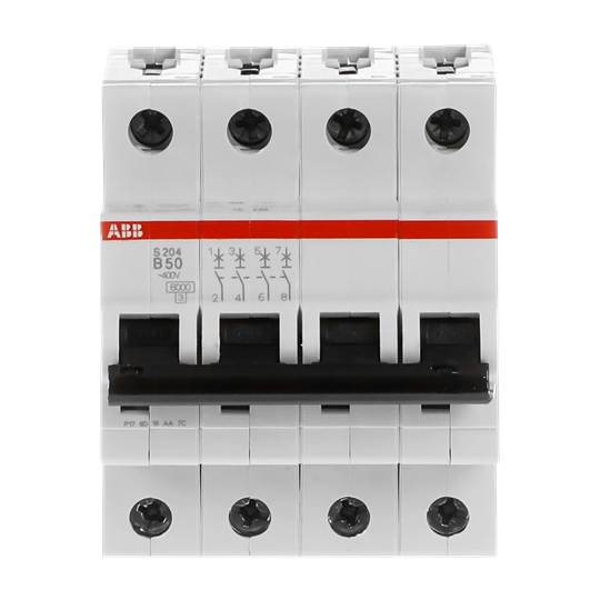 Miniature Circuit Breaker - S200 - 4P - 50 A - B - (AC) 6 kA