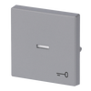 Rocker with legend Symbol "key" with Small Transparent Calotte for Switch/push button, Single rocker aluminium silver - Platform 63