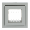 Frame IP55 with Hinged Lid 1-gang Grey - Zenit Waterproof