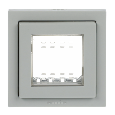Frame IP55 with Hinged Lid 1-gang Grey - Zenit Waterproof