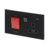 Cooker control unit Without imprint Silk Black - Millenium