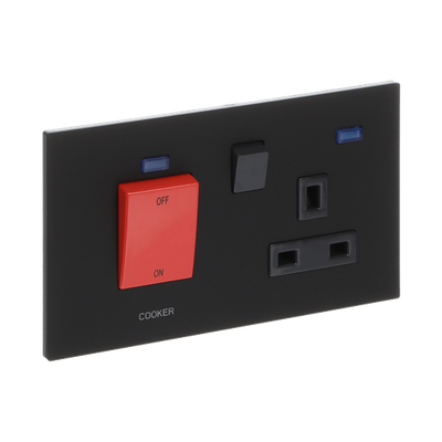 Cooker control unit Without imprint Silk Black - Millenium