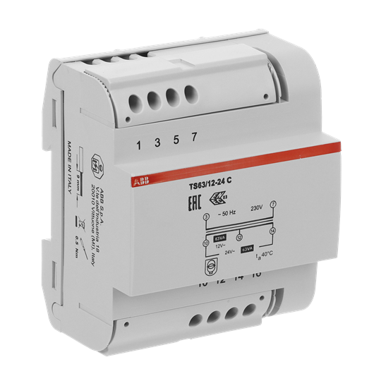 TS 63/12-24 C Safety isolating transformer