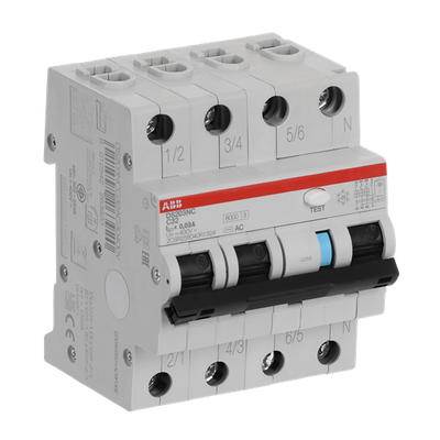 Residual Current Circuit Breaker with Overcurrent Protection DS203NC - 3P+N - 30 mA - 32 A - C - Type AC