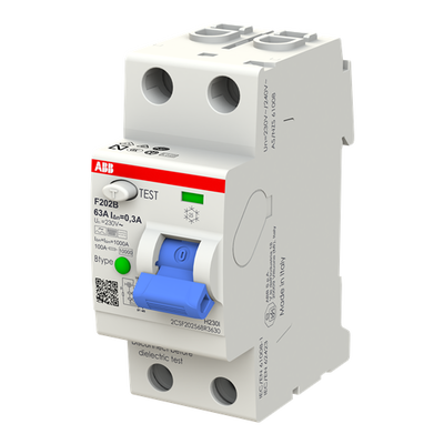 Residual Current Circuit Breaker F200 - 2P - 300 mA - 63 A - Type B