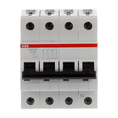 Miniature Circuit Breaker - S200 - 3P+N - 25 A - D - (AC) 6 kA