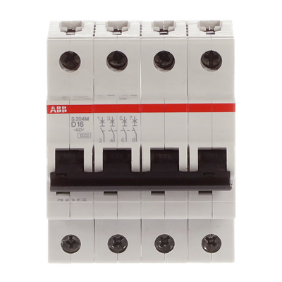 Miniature Circuit Breaker - S200M - 4P - 16 A - D - (AC) 10 kA