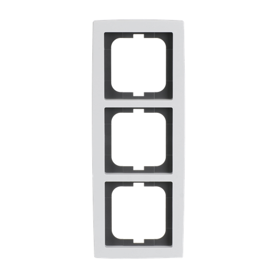 Cover frame 3-gang studio white - solo