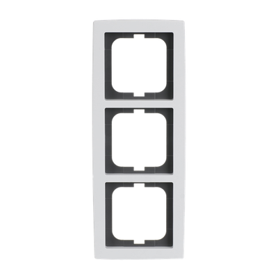 Cover frame 3-gang studio white - solo