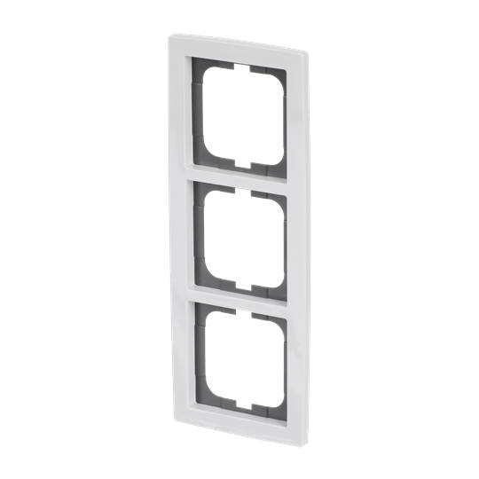 Cover frame 3-gang studio white - solo – Image 4 of 4