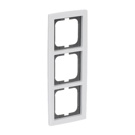 Cover frame 3-gang studio white - solo – Image 3 of 4