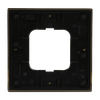 Cover frame 1-gang polished brass decor anthracite - Busch-Dynasty