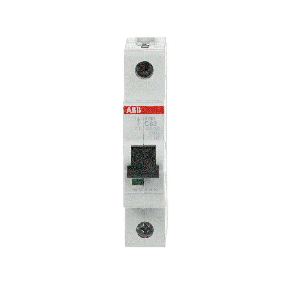 Miniature Circuit Breaker - S200 - 1P - 63 A - C - (AC) 6 kA