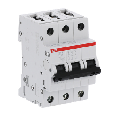 Miniature Circuit Breaker - S200 - 3P - 16 A - B - (AC) 6 kA