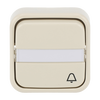 Push switch Symbol "bell" Single push button 1P pole, 1NO white - Busch-Duro 2000 SM
