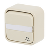Push switch Symbol "bell" Single push button 1P pole, 1NO white - Busch-Duro 2000 SM