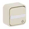 Push switch Symbol "bell" Single push button 1P pole, 1NO white - Busch-Duro 2000 SM