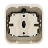 Push switch Symbol "bell" Single push button 1P pole, 1NO white - Busch-Duro 2000 SM