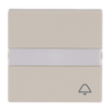 Rocker with labelling field and legend Symbol "bell" for Switch/push button, Single rocker ivory white - Platform 63