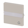 Rocker with labelling field and legend Symbol "bell" for Switch/push button, Single rocker ivory white - Platform 63