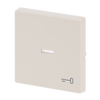 Rocker with legend Symbol "key" with Small Transparent Calotte for Switch/push button, Single rocker ivory white - Platform 63