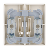 Rocker with Small Transparent Calotte for Switch/push button, Two-part rocker ivory white - Platform 63