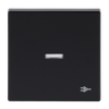 Rocker with legend Symbol "Socket" with Small Transparent Calotte for Switch/push button, Single rocker anthracite - Platform 63
