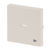 Rocker with legend Symbol "Socket" with Small Transparent Calotte for Switch/push button, Single rocker ivory white - Platform 63