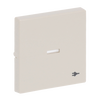 Rocker with legend Symbol "Socket" with Small Transparent Calotte for Switch/push button, Single rocker ivory white - Platform 63